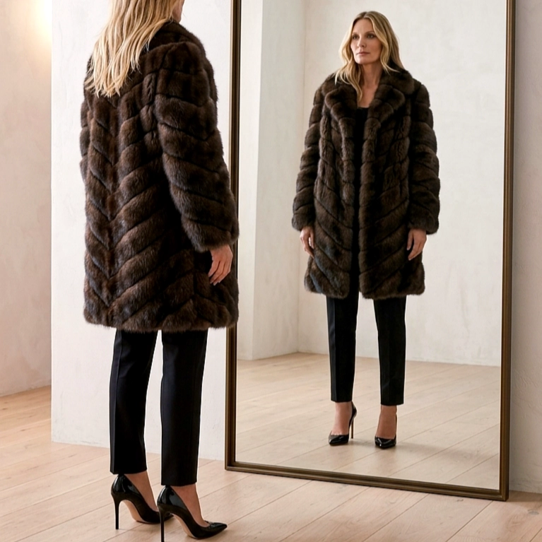 Final signature piece - completed bespoke fur creation